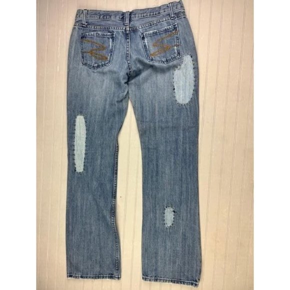 Seven 7 Size 30 Womens Jeans Distress Low Rise Bootcut Light Wash - Picture 3 of 6